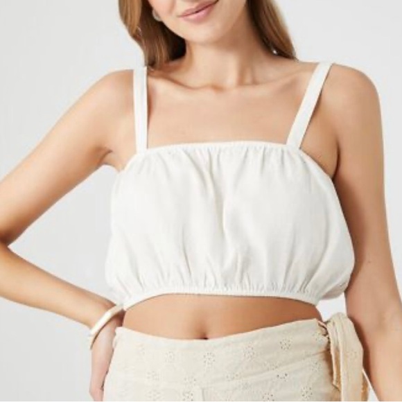 FOREVER 21 White cropped cami - Picture 2 of 4